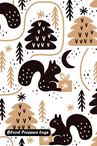 Blood Pressure Log Christmas Seamless Cover