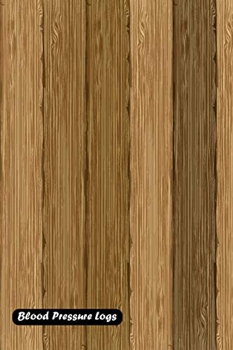 Blood Pressure Log Wood Texture Cover