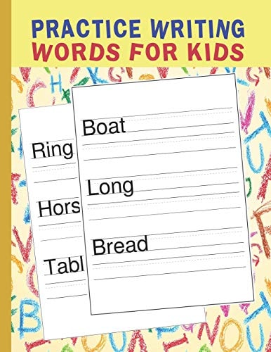 Practice Writing Words for Kids Words Writing Exercise Workbook - Yellow