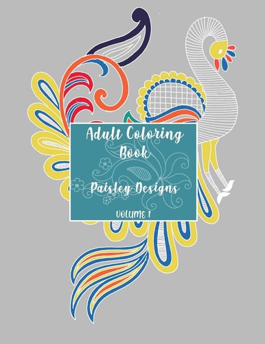 Adult Coloring Book Paisley Designs