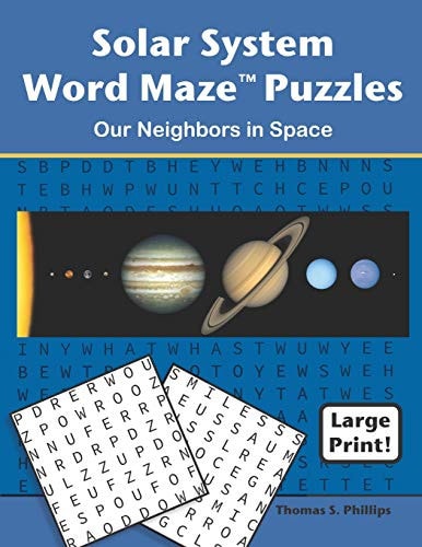 Solar System Word Maze Puzzles Our Neighbors in Space