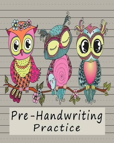 Pre-Handwriting Practice Workbook for Kids in Kindergarten & Pre-School - Grey