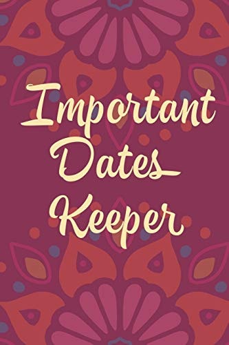 Important Dates Keeper Maroon Flower