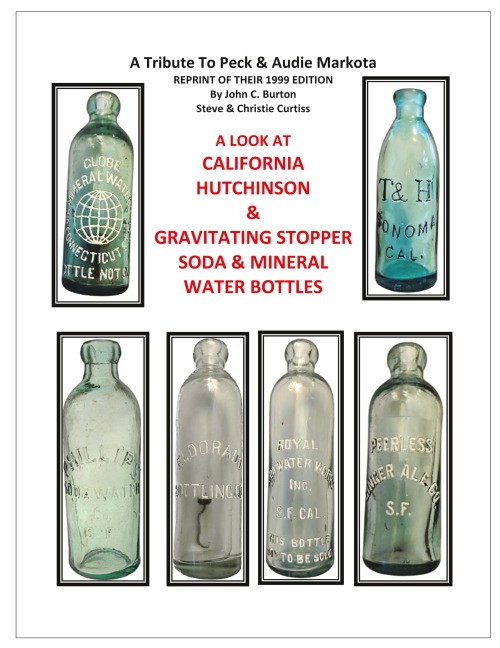 California Hutchinson & Gravitating Stopper Soda & Mineral Water Bottles