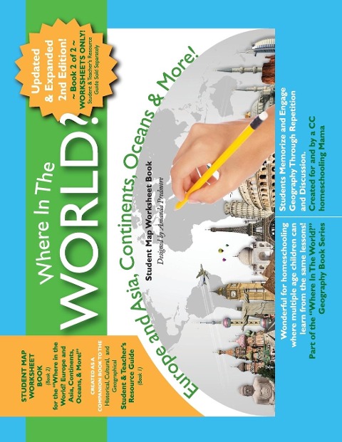 Where in the World? Europe and Asia, Continents, Oceans, & More - Student Map Worksheet Book: Europe and Asia, Continents, Oceans, & More! Student Map Worksheet Book