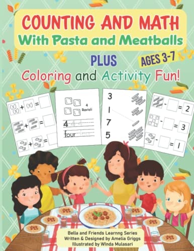 Counting and Math with Pasta and Meatballs PLUS Coloring and Activity Fun