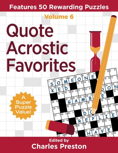 Quote Acrostic Favorites Features 50 Rewarding Puzzles