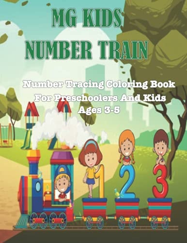 MG Kids Number Train Number Tracing Coloring Book For Preschoolers Ages 3-5