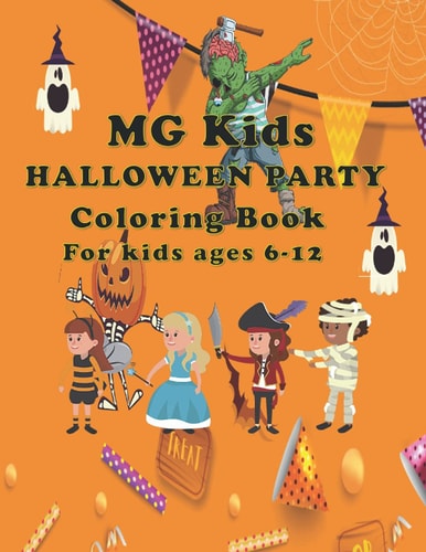MG Kids Halloween Party Coloring Book For Kids Ages 6-12