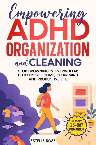 EMPOWERING ADHD  ORGANIZATION AND CLEANING: Stop Drowning in Overwhelm:  The 28-Day Workbook for a Clutter-Free Home,  Clear Mind, and Productive Life