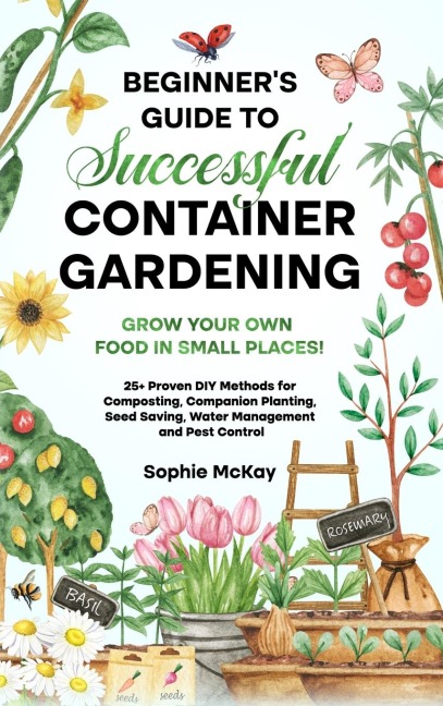 Beginners Guide to Successful Container Gardening: Grow Your Own Food in Small Places! 25+ Proven DIY Methods for Composting, Companion Planting, Seed Saving, Water Management and Pest Control