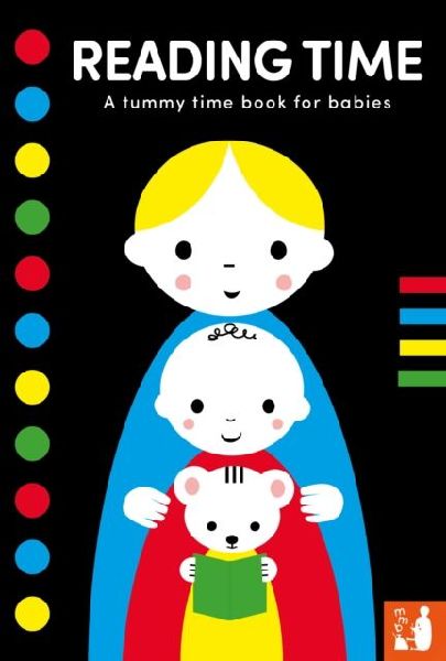 Reading Time: A high-contrast fold-out tummy time book with first words for babies