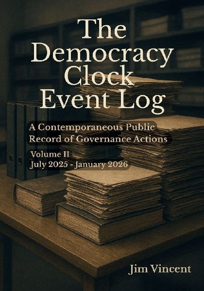 The Democracy Clock Event Log: A Contemporaneous Public Record of Governance Actions, Volume II, July 2025-January 2026