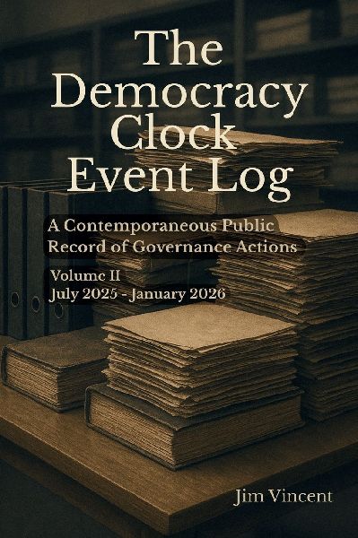 The Democracy Clock Event Log: A Contemporaneous Public Record of Governance Actions, Volume II, July 2025-January 2026
