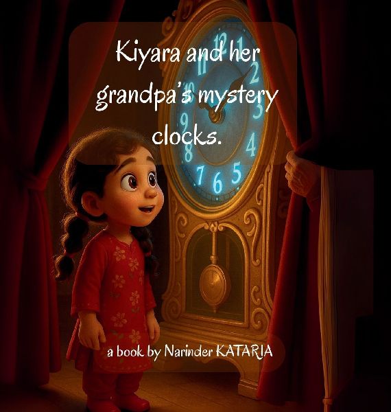 Kiyara and her grandpas mystery clocks.