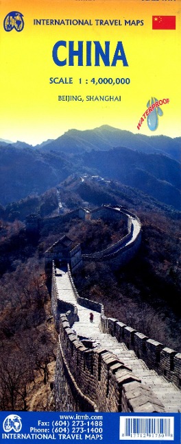 China 1:4000000: ITM Travel Reference Map 1:4000000