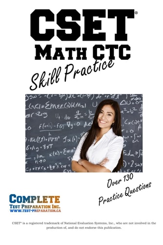 CSET (R) Math CTC Skill Practice Practice Test Questions for CSET(R) Mathematics Test