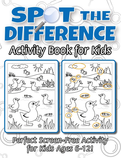Spot the Difference Activity Book for Kids: (Ages 6-12) Spot 10 Differences in Every Spread!