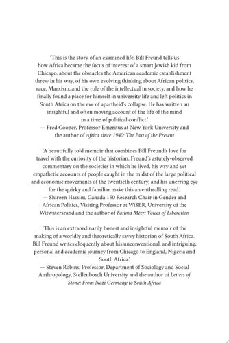 Bill Freund An historian’s passage to Africa
