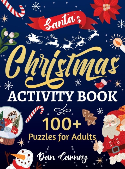 Santas Christmas Activity Book: 100+ Puzzles for Adults