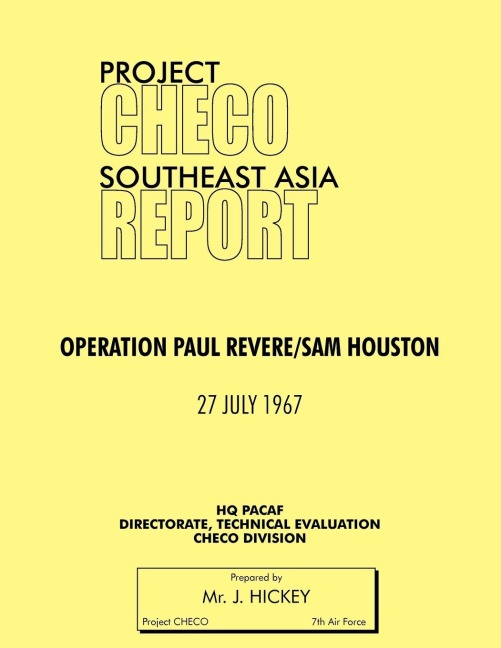 Project Checo Southeast Asia Study: Operation Paul Revere/Sam Houston