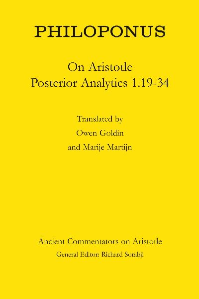 Philoponus: On Aristotle Posterior Analytics 1.19-34