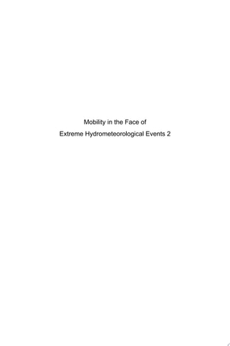Mobilities Facing Hydrometeorological Extreme Events 2 Analysis of Adaptation Rhythms