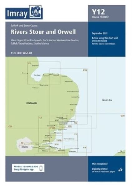 Y12 Rivers Stour and Orwell (Small Format): Suffolk & Essex Coasts