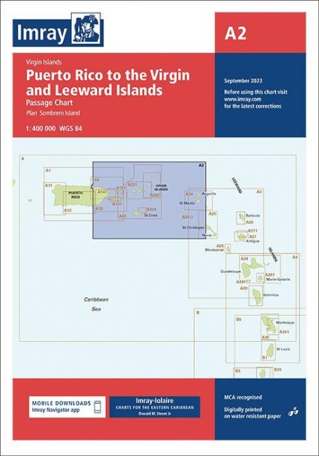 A2 Puerto Rico to the Virgin and Leeward Islands: Passage Chart