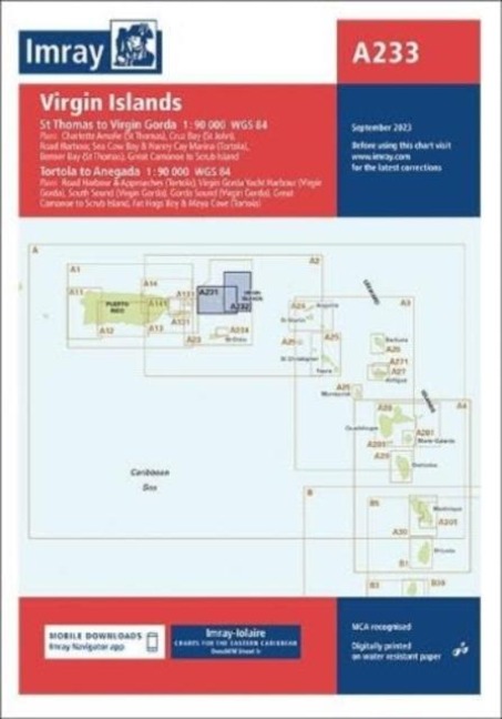 A233 Virgin Islands: Charts A231 and A232 combined
