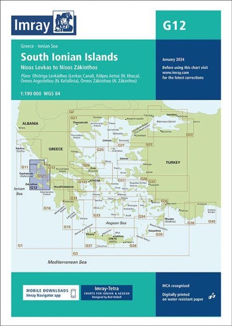 G12 South Ionian Islands: Nisos Levkas to Nisos Zakinthos