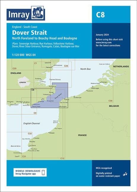 C8 Dover Strait: North Foreland to Beachy Head and Boulogne