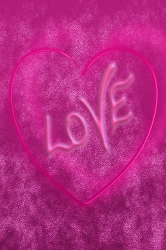 Love Love in Purple Romantic Girl Boy Diary Heart