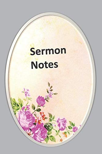 Sermon Notes Cute Floral Oval Frame Design