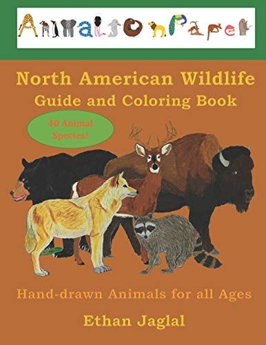 North American Wildlife Guide and Coloring Book Hand-Drawn Animals for All Ages