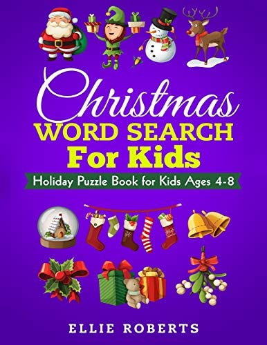 Christmas Word Search for Kids Holiday Puzzle Book for Kids Ages 4-8