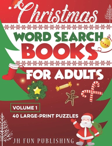 Christmas Word Search Books For Adults 40 Large-Print Puzzle (Volume 1)