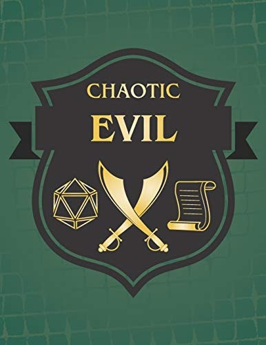 Chaotic Evil RPG Themed Mapping and Notes Book - Dark Green Theme