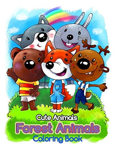 Cute Animals Forest Animals Coloring Book