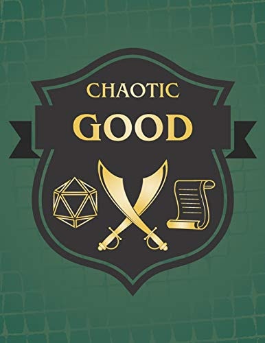 Chaotic Good RPG Themed Mapping and Notes Book - Dark Green Theme