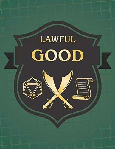 Lawful Good RPG Themed Mapping and Notes Book - Dark Green Theme