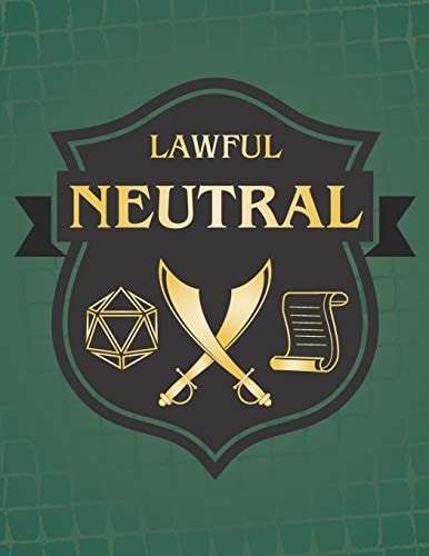 Lawful Neutral RPG Themed Mapping and Notes Book - Dark Green Theme