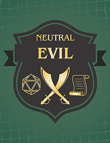 Neutral Evil RPG Themed Mapping and Notes Book - Dark Green Theme