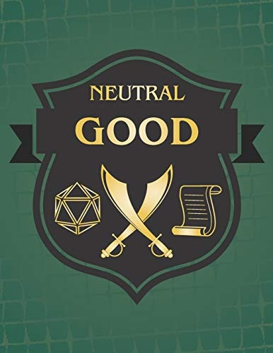 Neutral Good RPG Themed Mapping and Notes Book - Dark Green Theme