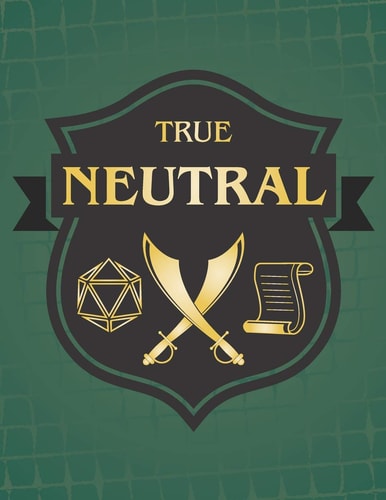 True Neutral RPG Themed Mapping and Notes Book - Dark Green Theme