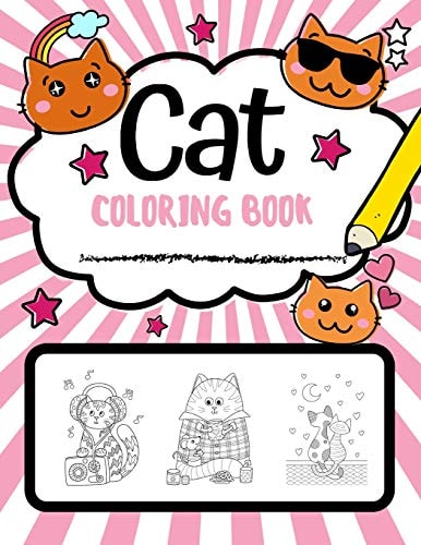 Cat Coloring Book Super Cute Cat Coloring Pages, Perfect Cat Lover Gift