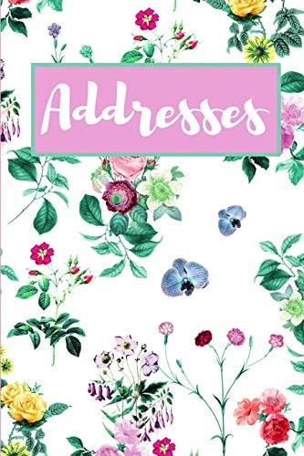 Addresses Pink, Green & Purple Floral Design