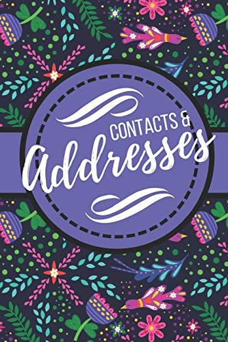 Contacts & Addresses Colorful Modern Floral Design
