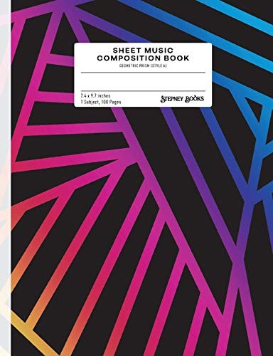 Sheet Music Composition Book Geometric Prism (Style A)