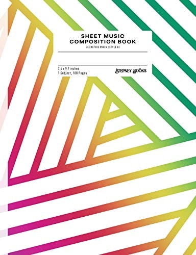 Sheet Music Composition Book Geometric Prism (Style B)